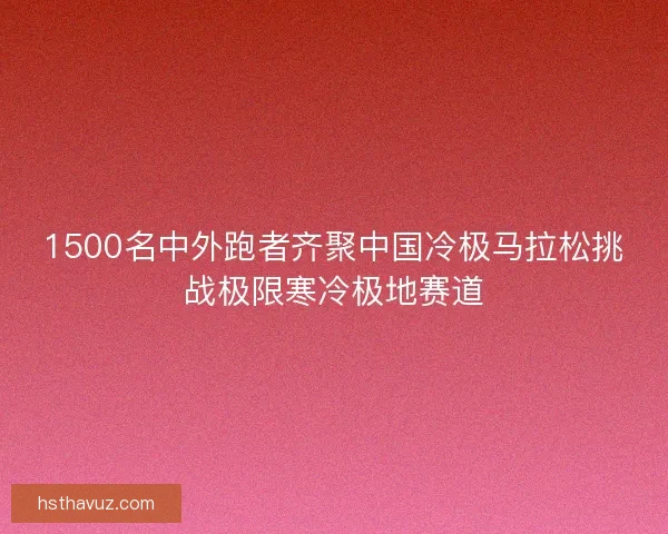 1500名中外跑者齐聚中国冷极马拉松挑战极限寒冷极地赛道