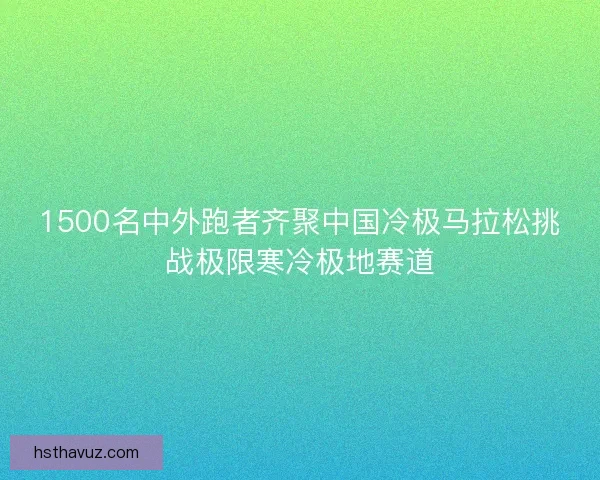 1500名中外跑者齐聚中国冷极马拉松挑战极限寒冷极地赛道 1500名中外跑者齐聚中国冷极马拉松挑战极限寒冷极地赛道